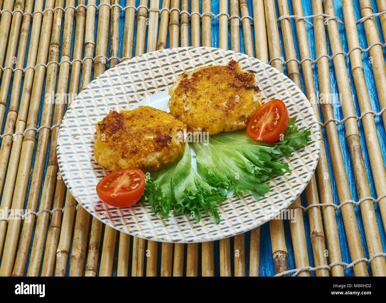 Acadian Salt Cod Fish Cakes from Prince Edward Island.Canadian food Stock Photo Alamy