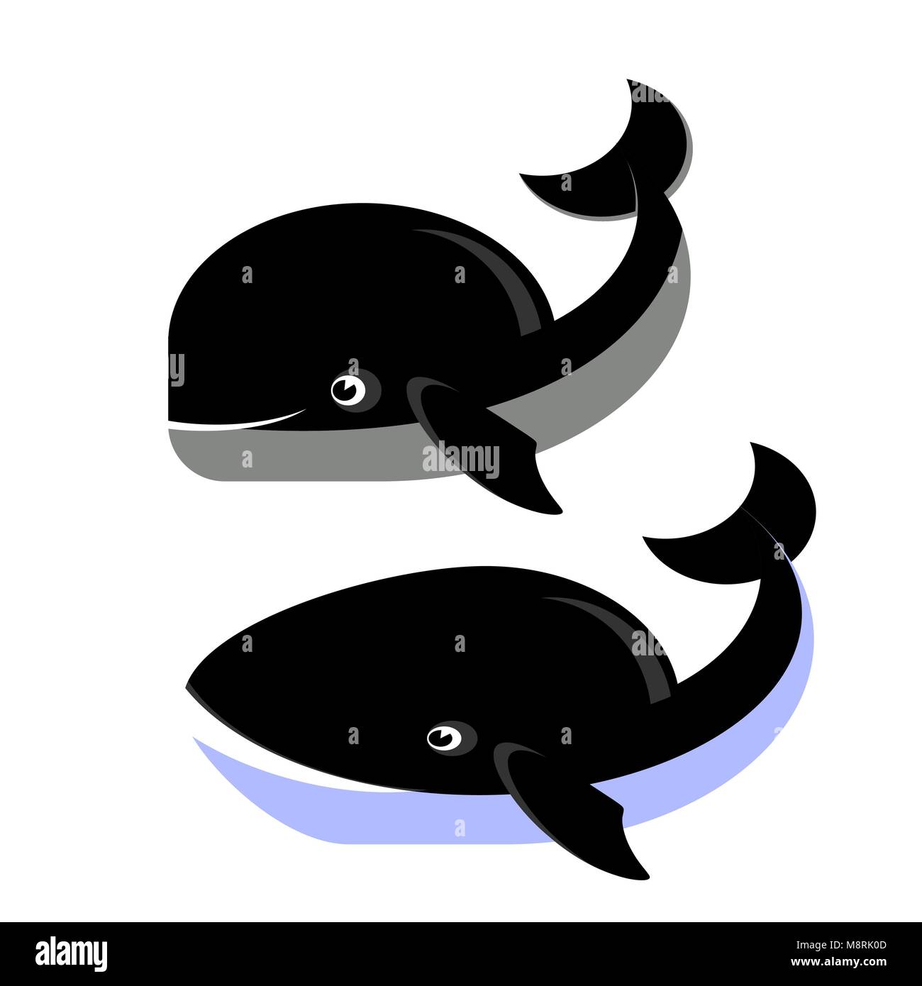 Whale Icons Isolated Stock Vector Image & Art - Alamy