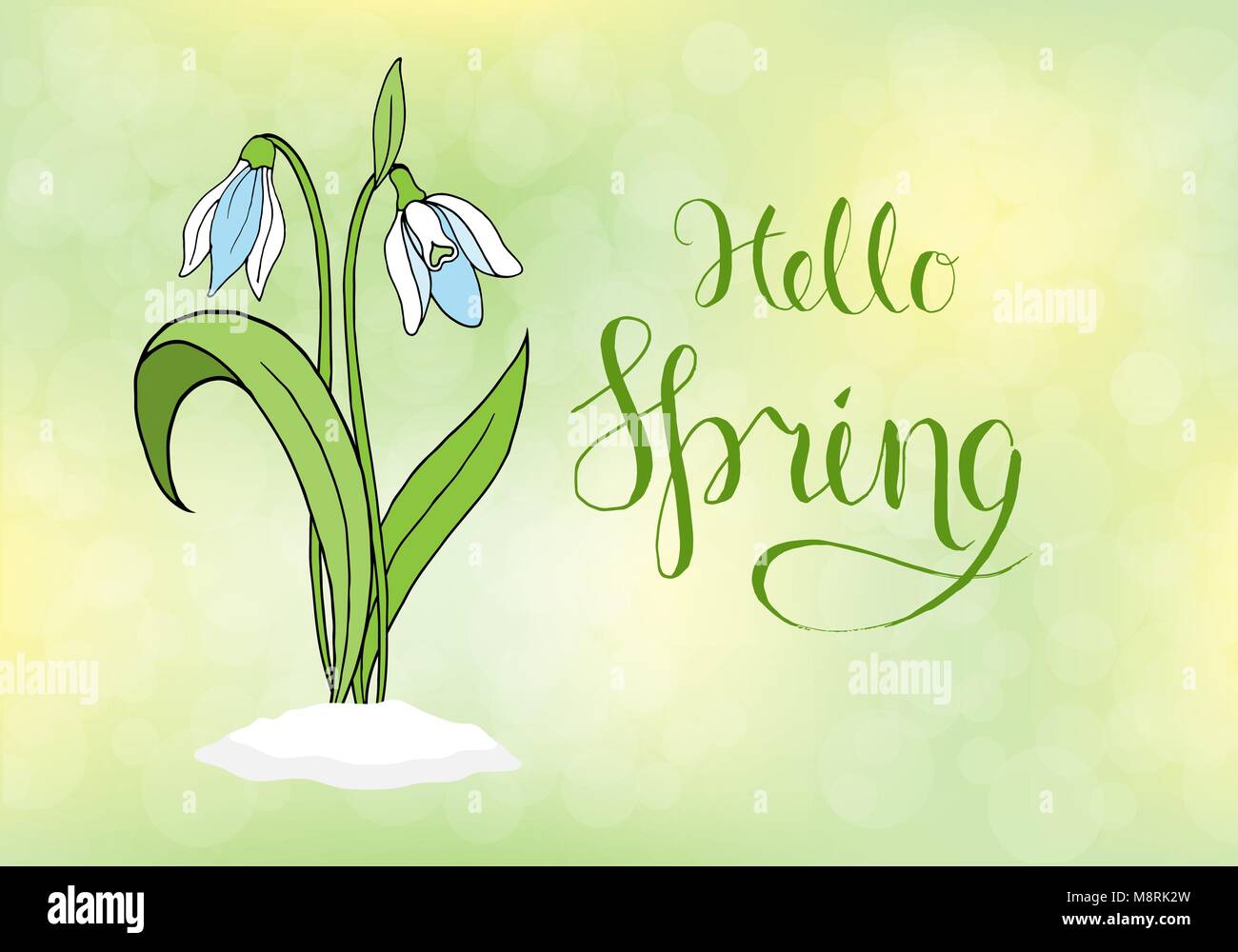 Card snowdrops Stock Vector Images - Alamy