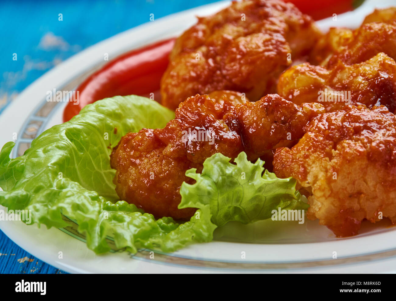 Korean Fried Cauliflower, tempurafried vegetable Stock Photo Alamy