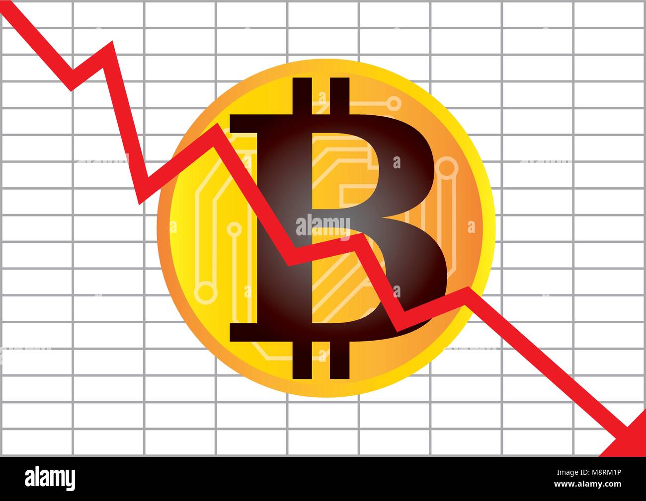 Vector illustration of cryptocurrency bitcoin bankrupt and insolvent  concept Stock Vector Image & Art - Alamy