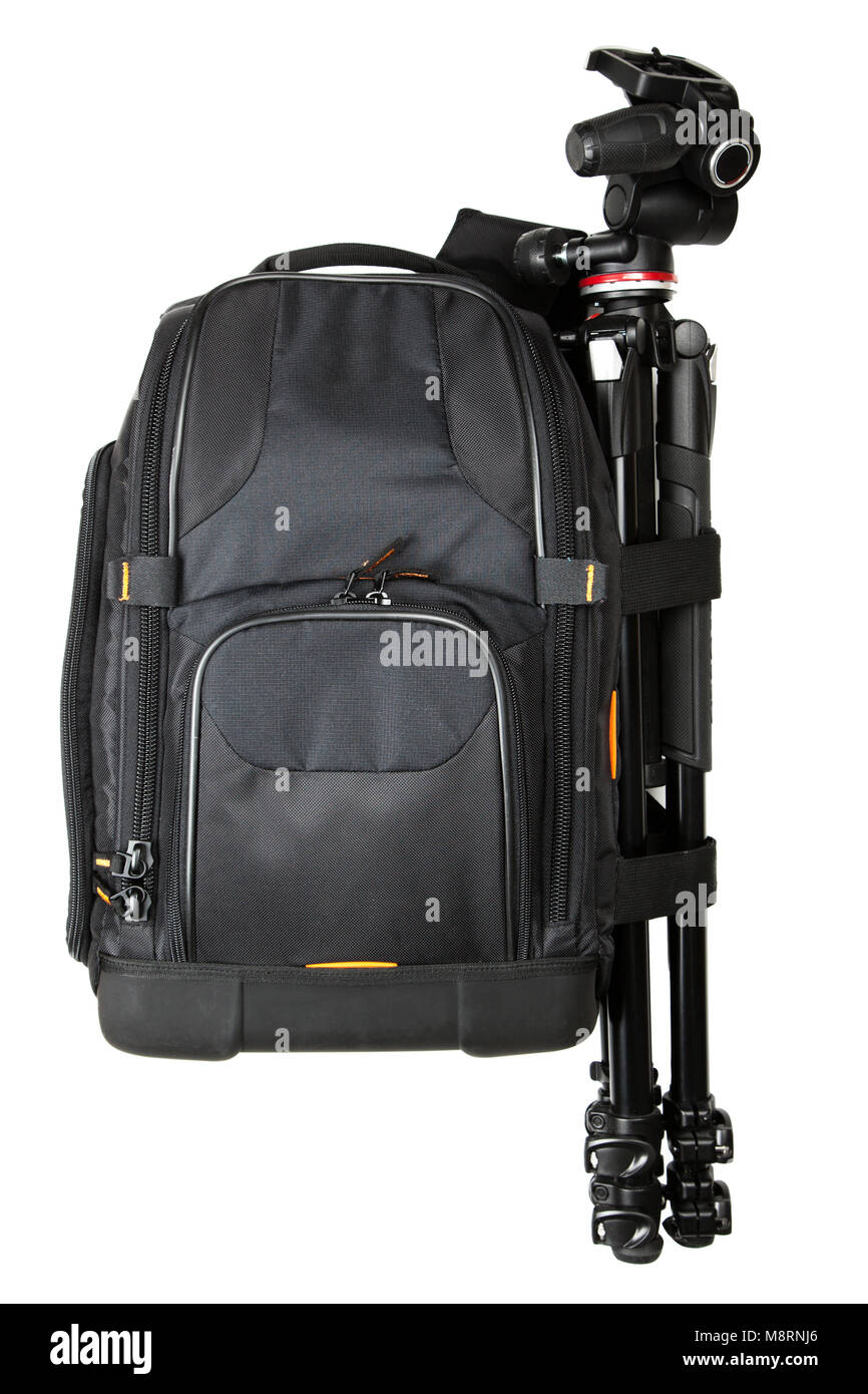 Photography equipment backpack Stock Photo