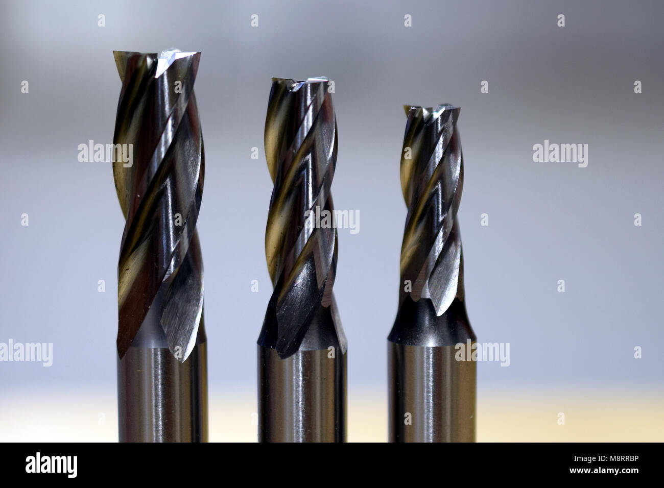 Three milling cutters Stock Photo