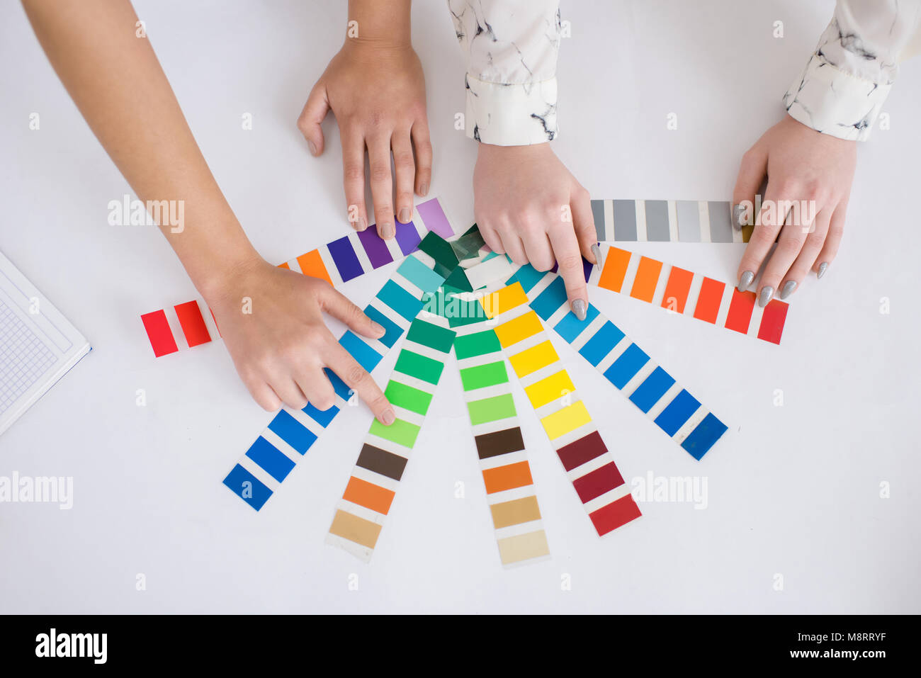 Designers Choosing Shade of Paint Stock Photo Alamy