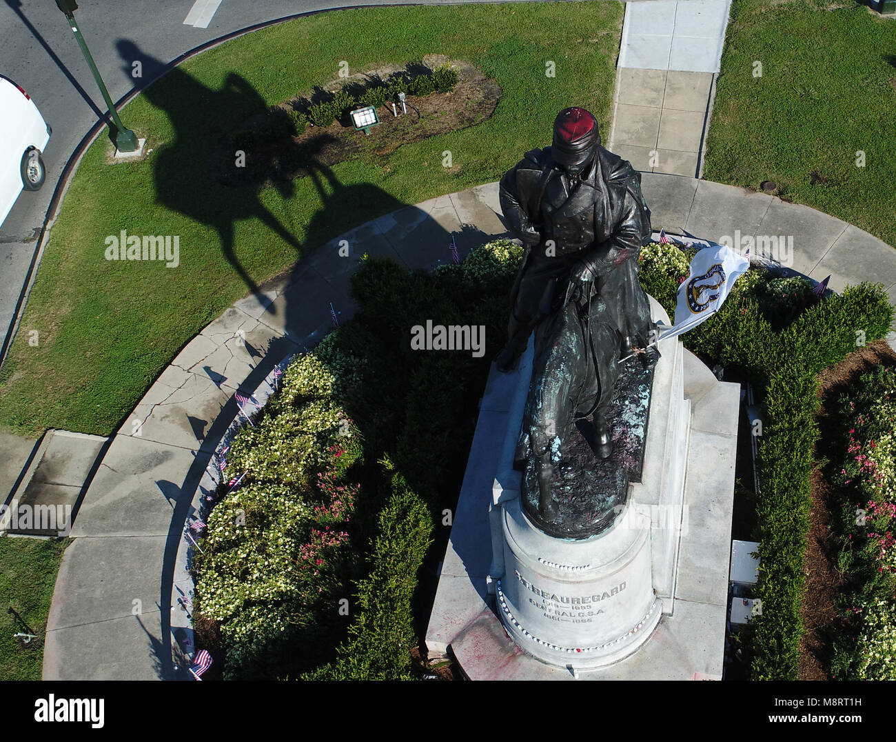 The equestrian statue of Confederate General PGT Beauregard in New