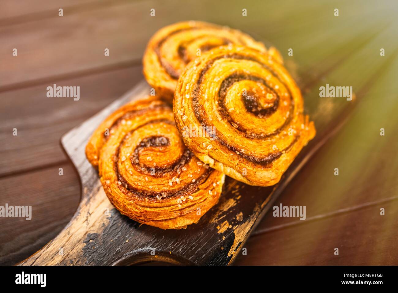 Traditional cinnamon rolls Stock Photo