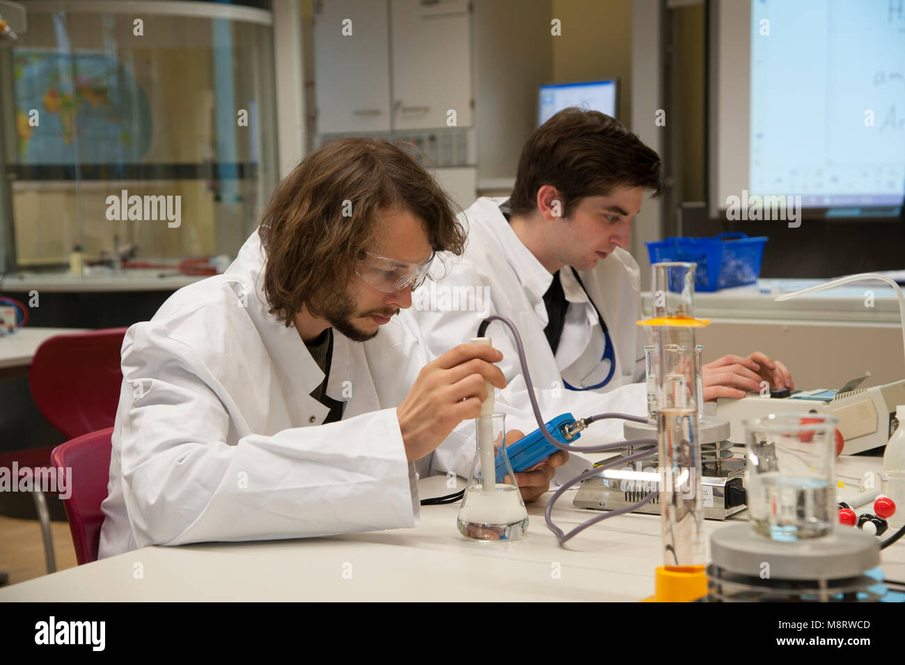 Berufsausbildung. Chemisches Labor. Stock Photo