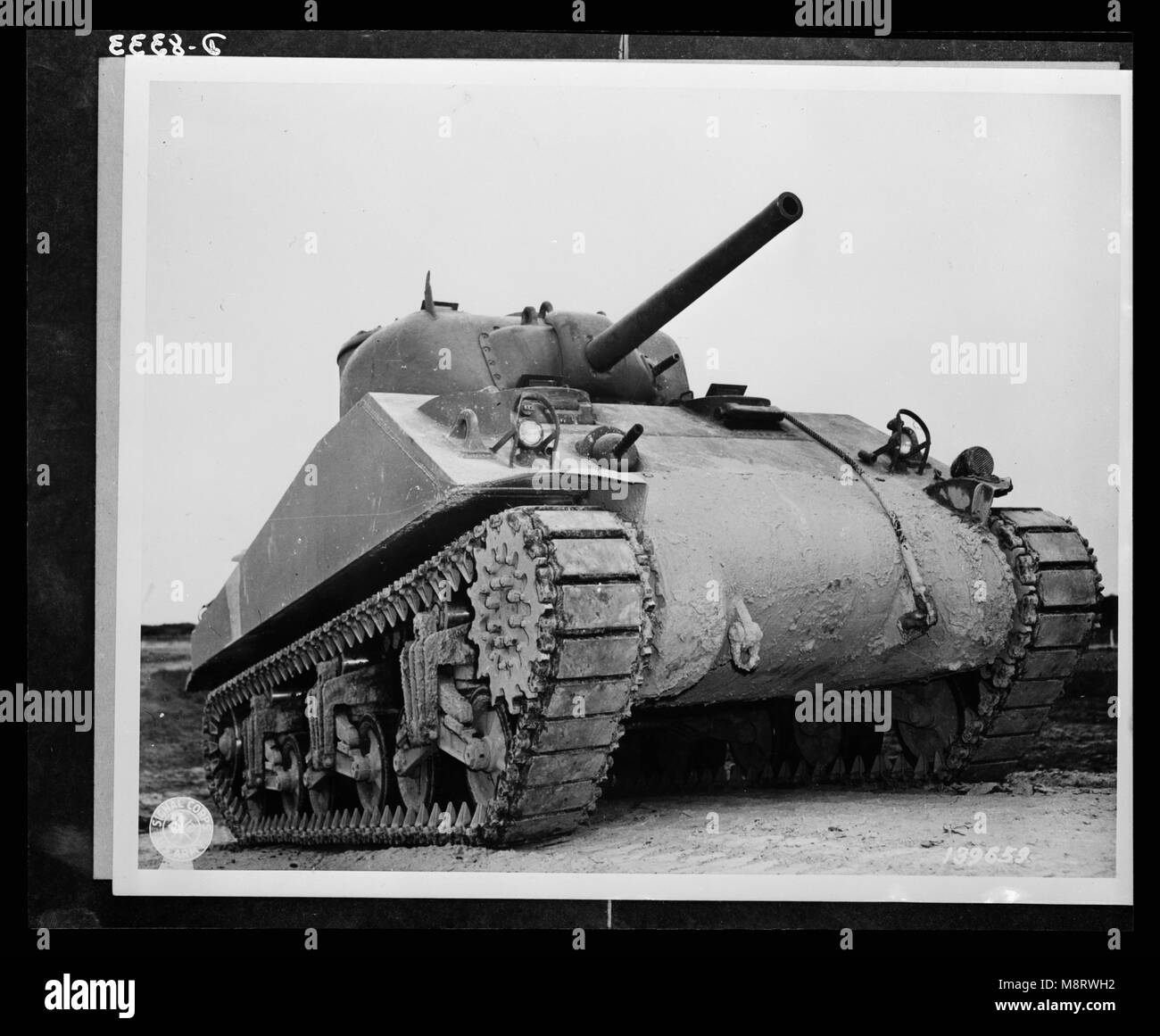 M-4 Tank during Training, Aberdeen, Maryland, USA, Office of War Information, 1940's Stock Photo