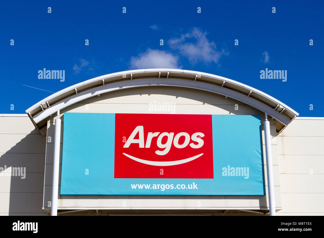 Argos superstore retail park mall shopping centre complex shop shops store stores storefront business commercial Stock Photo