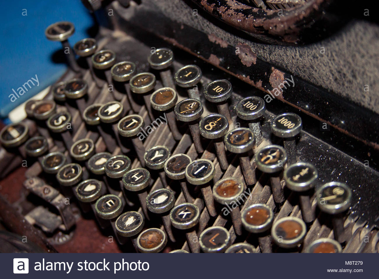 Vintage Typewriter Keyboard Abandoned Rusty Forgotten