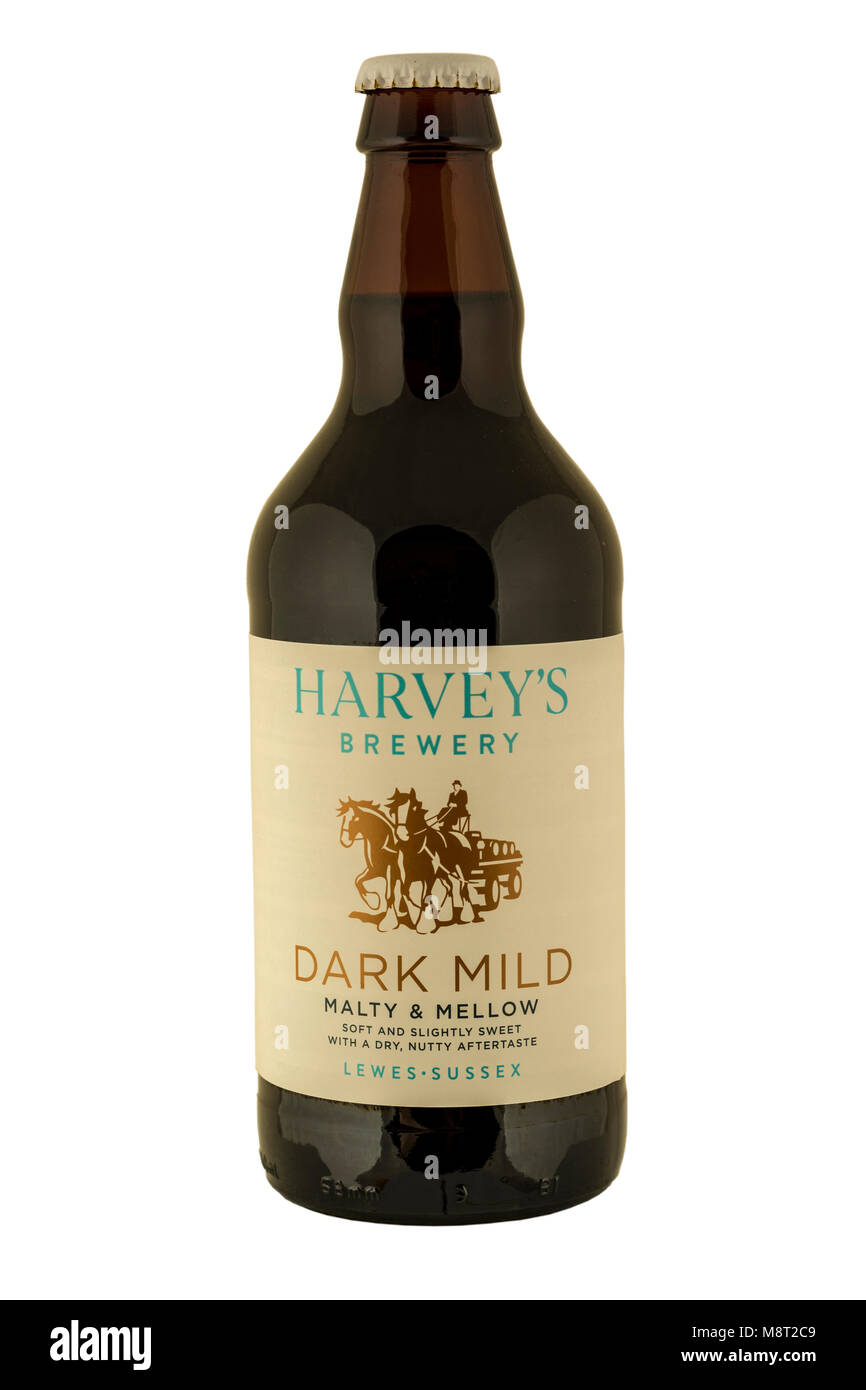 Harvey's of Lewes Brewery Dark Mild Bottled Beer Stock Photo Alamy
