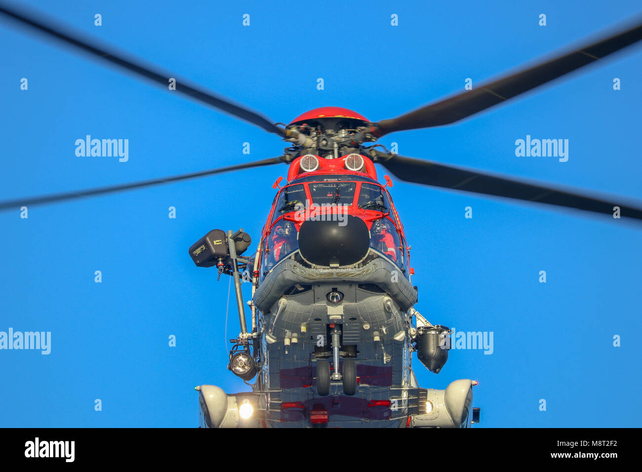 ALESUND, NORWAY - OCTOBER 24th, 2017: Airbus AS332 Super Puma rescue  helicopter in air. Operated by CHC helikopter service in Norway Stock Photo  - Alamy
