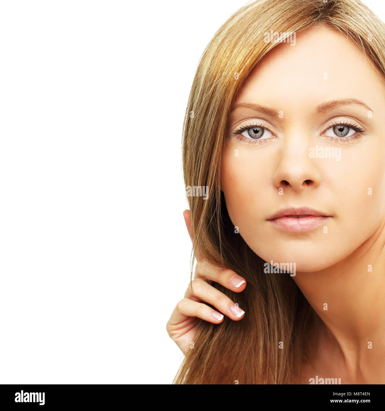 Woman Bleaching Face Hair Stock Photos Woman Bleaching Face Hair