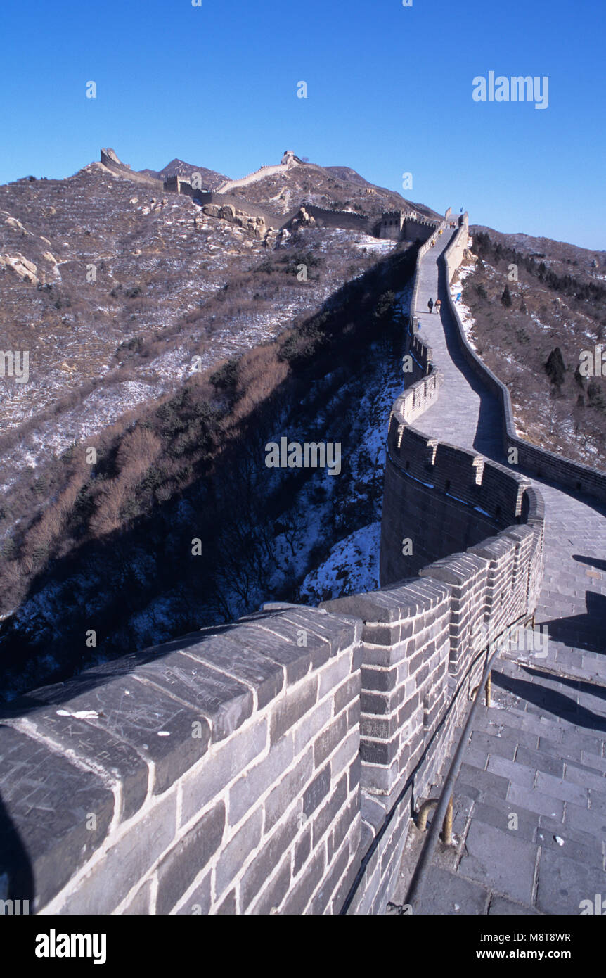 Great Wall of China, Northern China, 5th Century BC, Ming Dynasty, Southern edge of Inner Mongolia, China, PRC, Northern borders of Chinese Empire Stock Photo