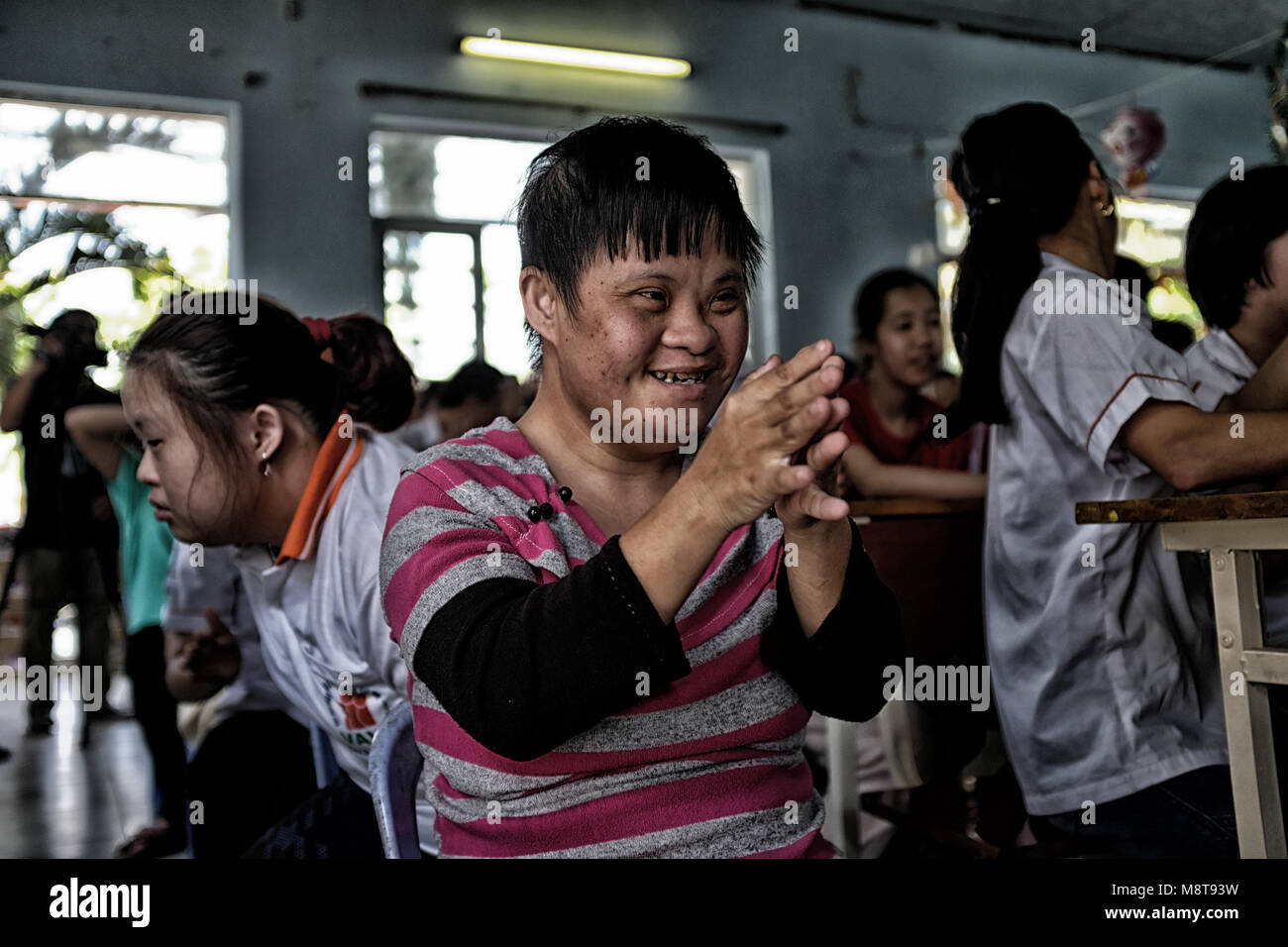 Agent Orange Victims in Vietnam Stock Photo