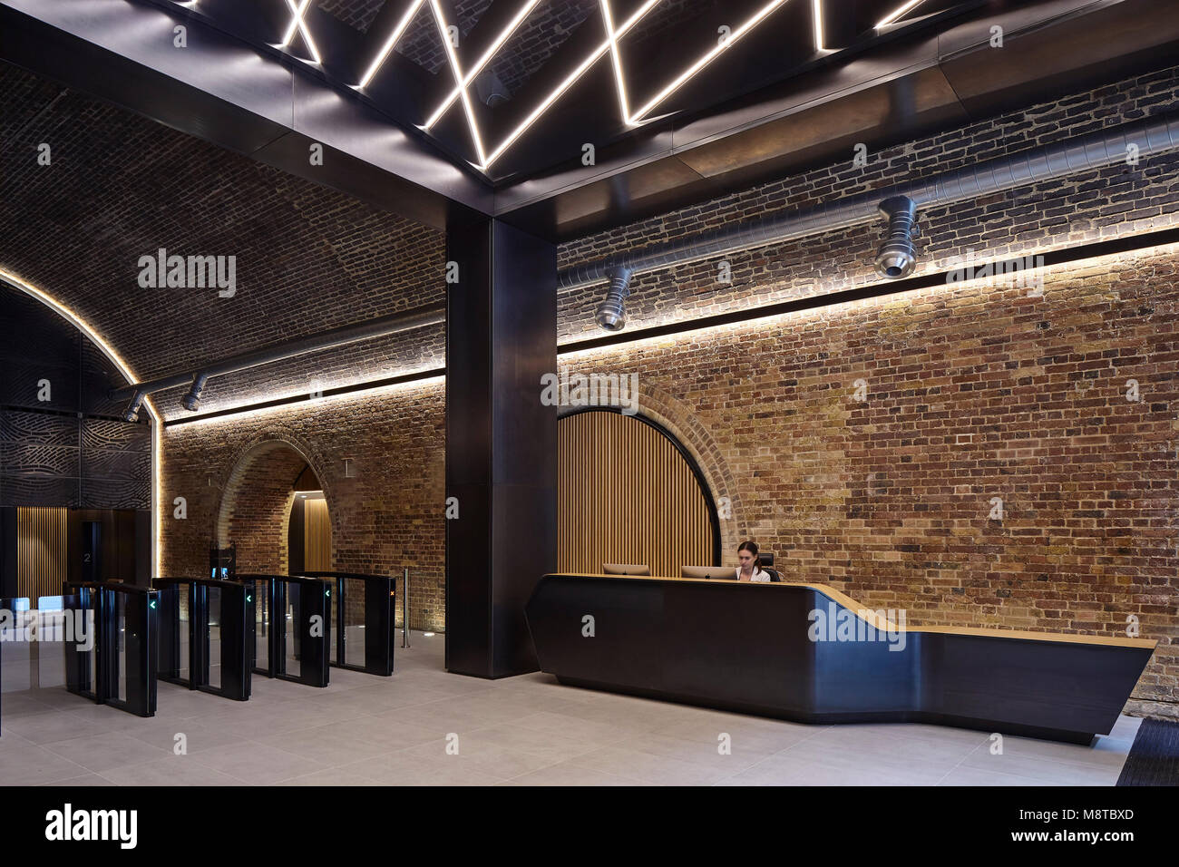 Reception Desk And Turnstiles The River Building London United