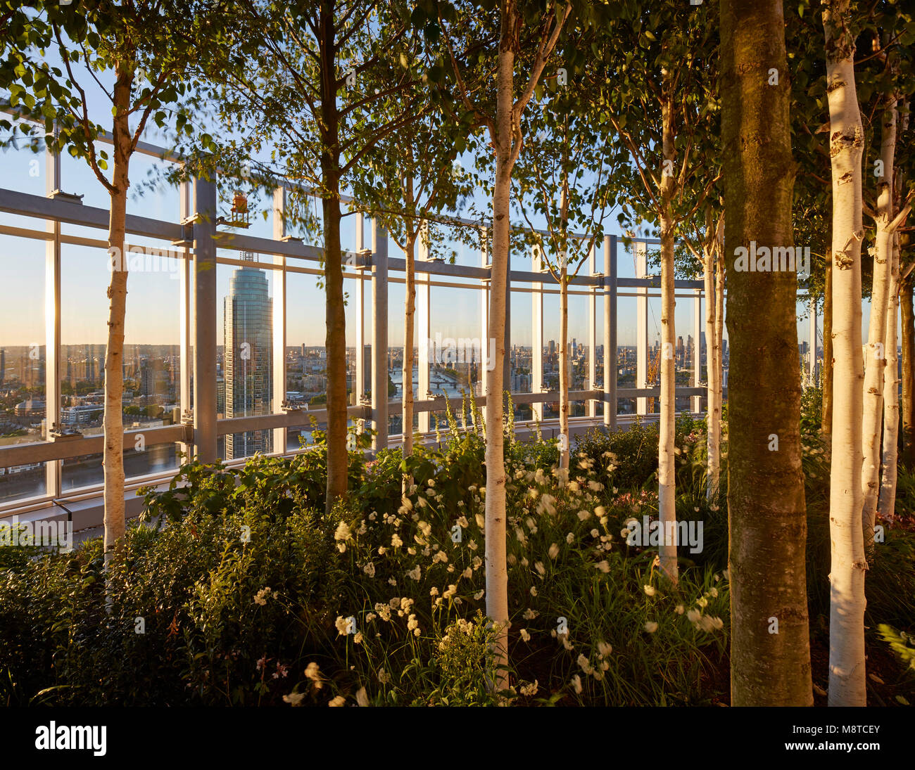 Roof garden on 35th floor. Vauxhall Sky Gardens, London, United Kingdom