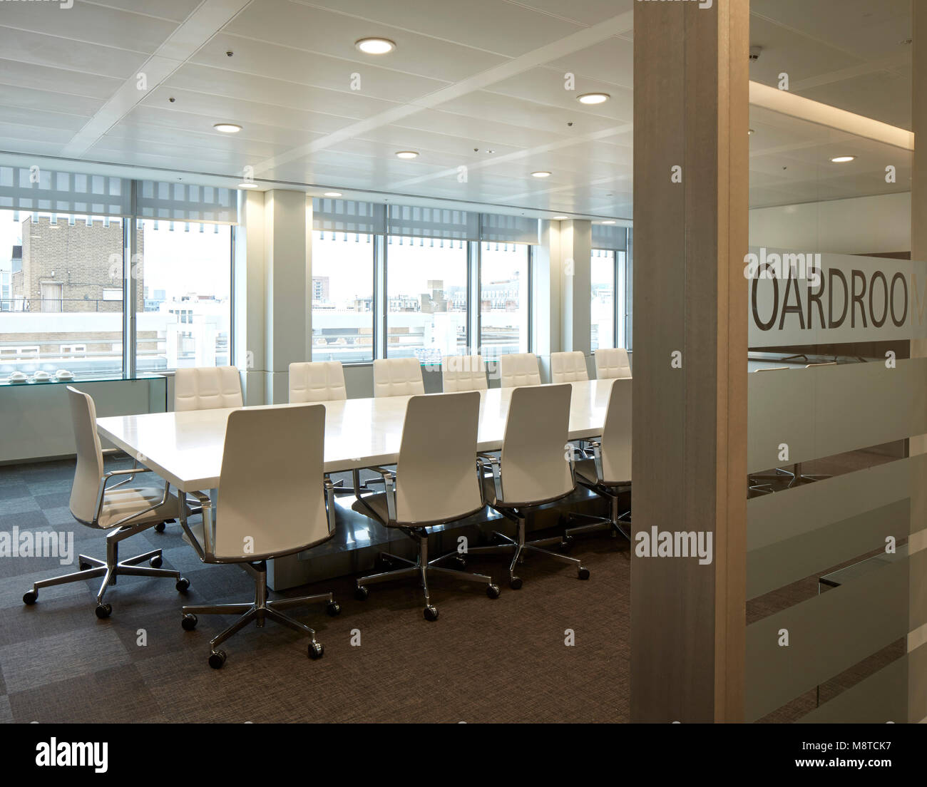Boardroom interior. Office Interior, London, United Kingdom. Architect: NA, 2017. Stock Photo