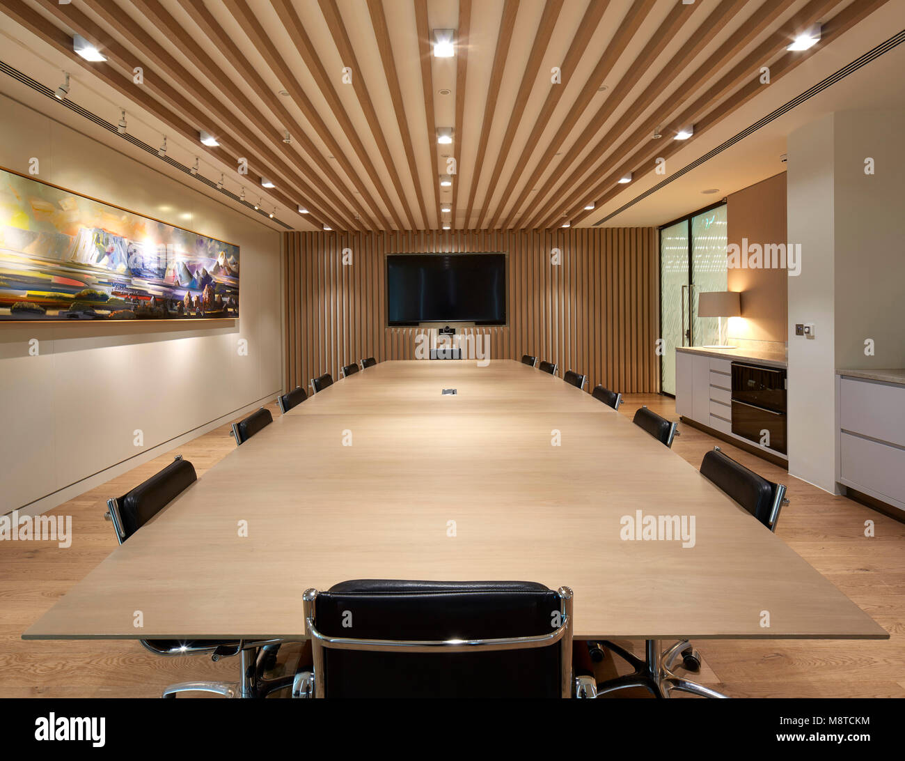 Boardroom. Office Interior, London, United Kingdom. Architect: NA, 2017. Stock Photo
