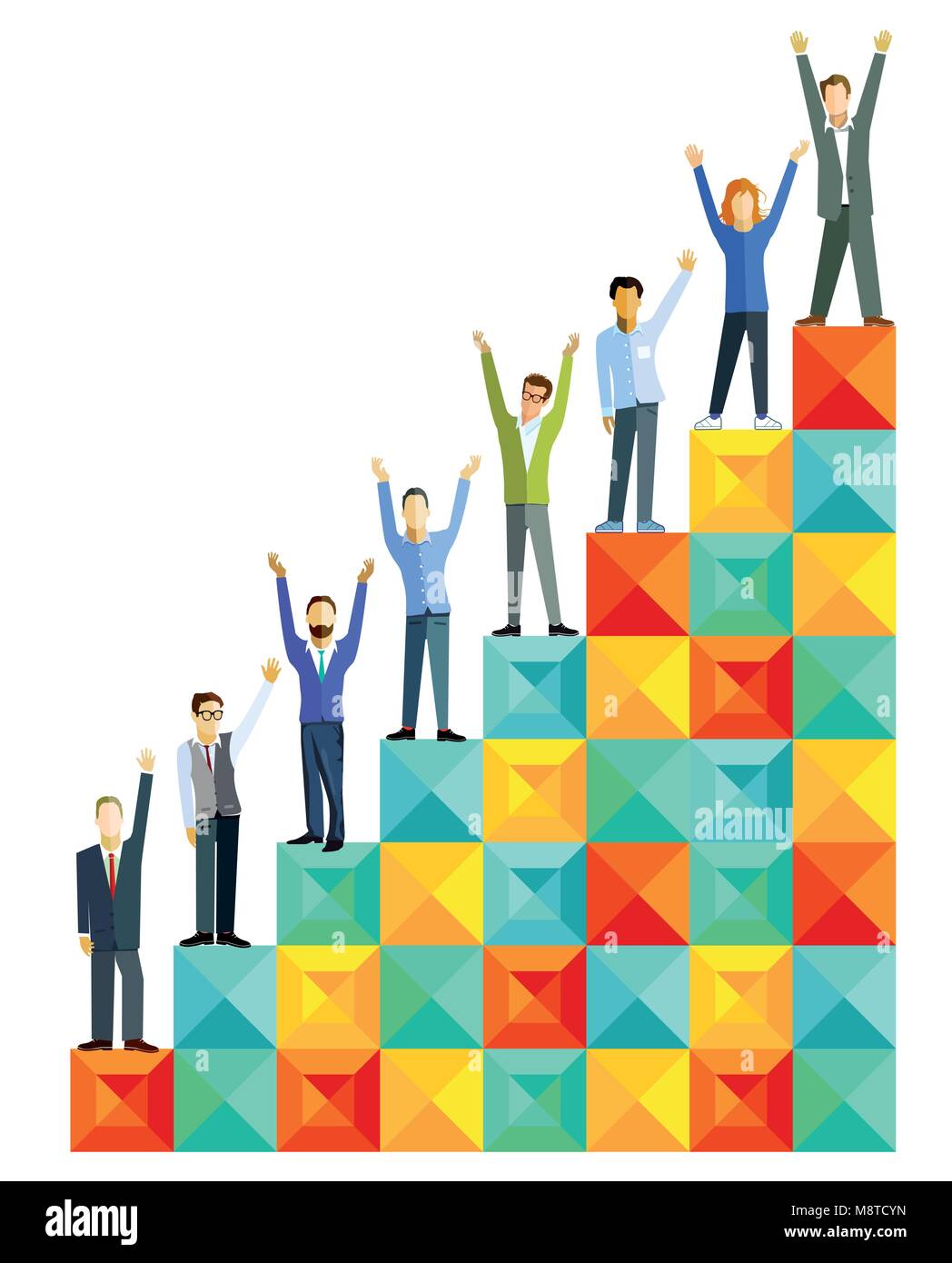 People are happy and celebrate Stock Vector Image & Art - Alamy