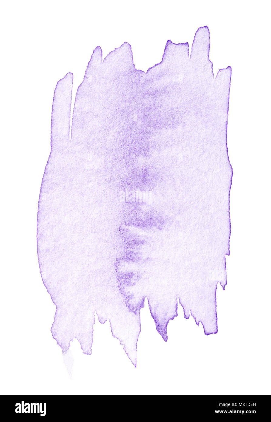 Abstract purple watercolor splash isolated on white background Stock ...