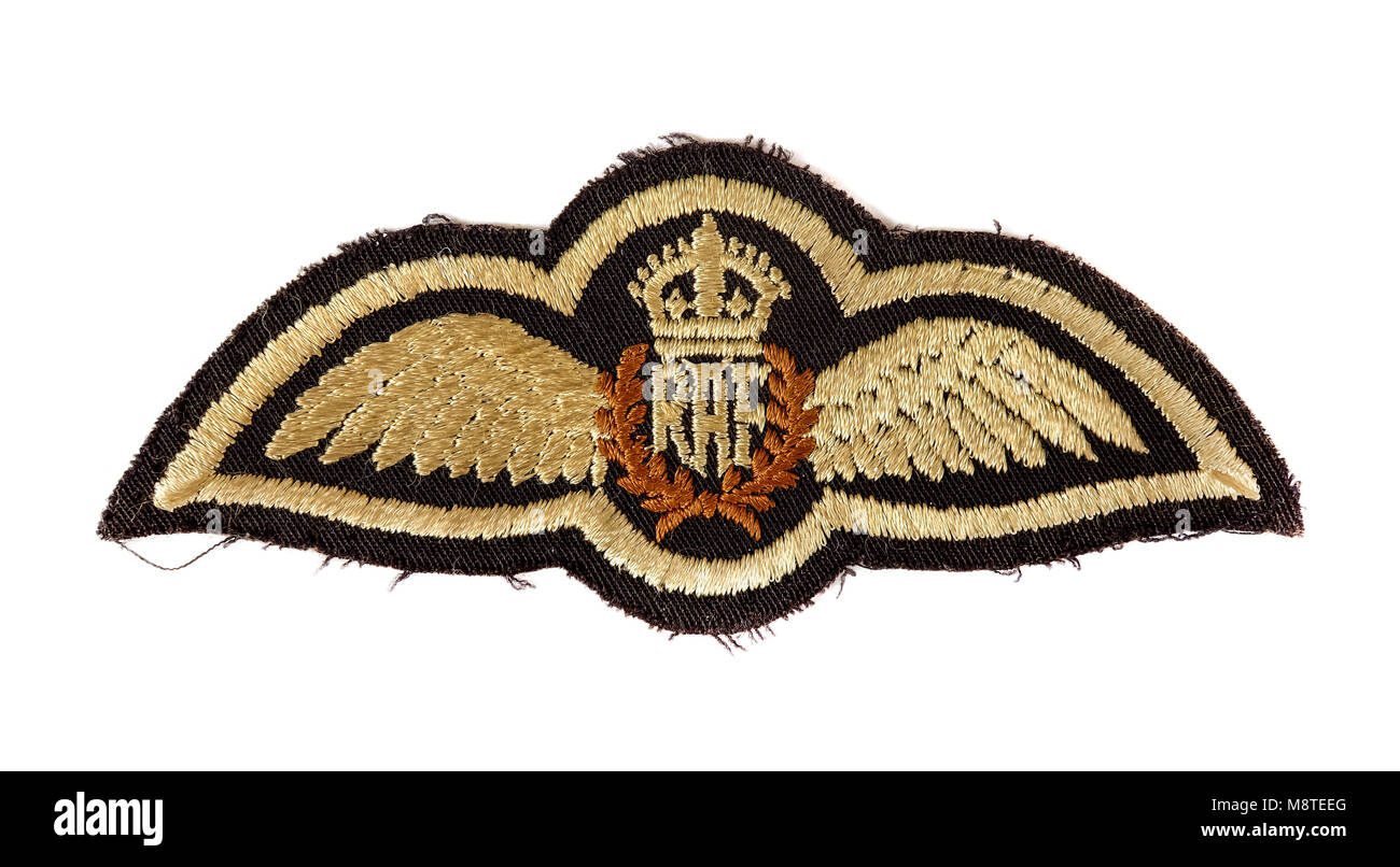 Vintage British Royal Air Force (RAF) cloth badge Stock Photo