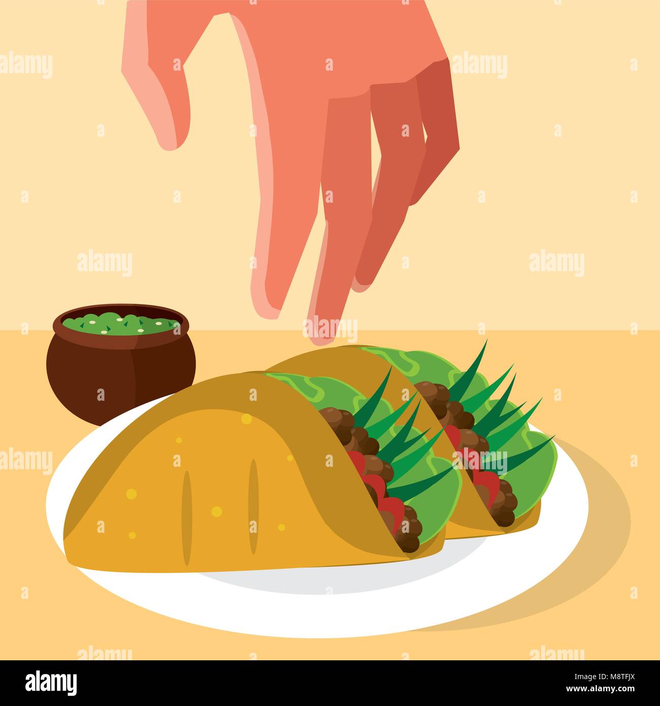 Hand grabbing burritos Stock Vector Image & Art Alamy
