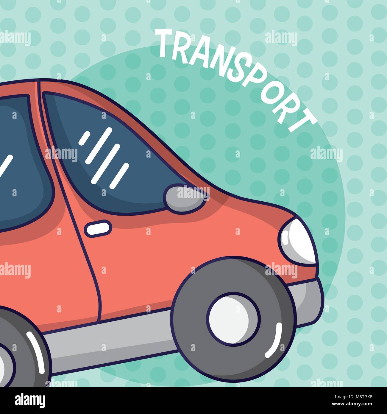 Red small car over colorful background Stock Vector Image & Art - Alamy