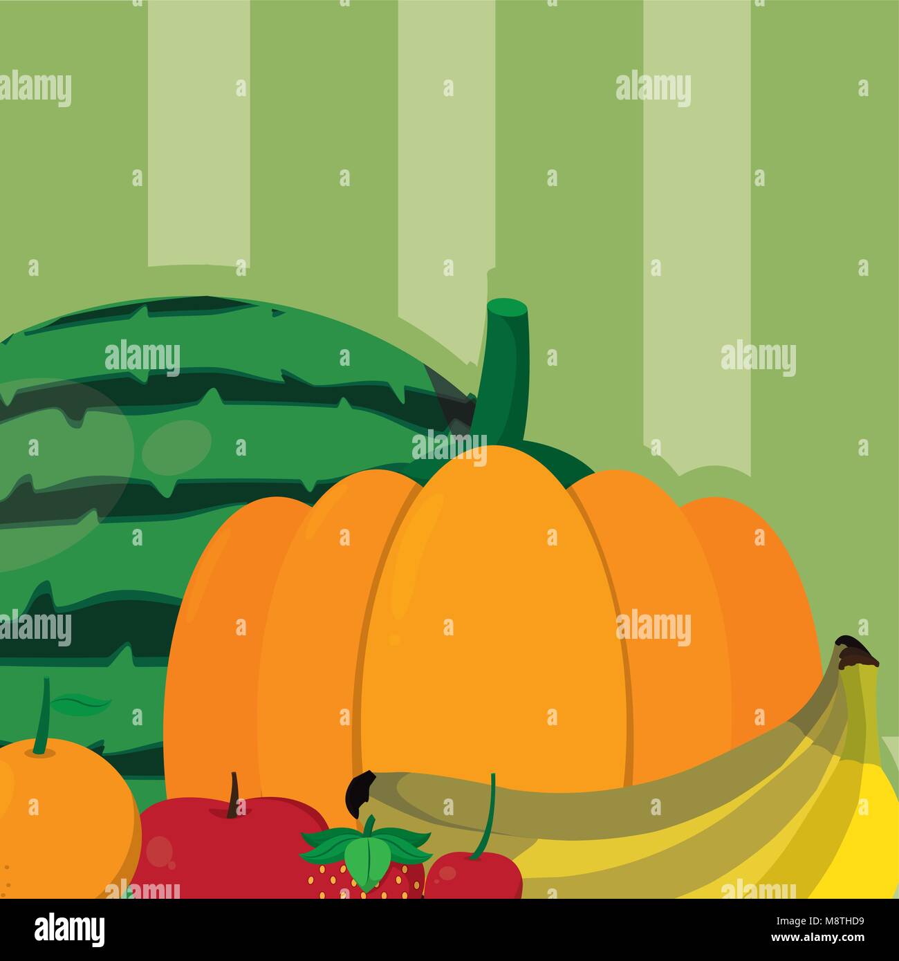 Delicious and organic fruits Stock Vector Image & Art - Alamy