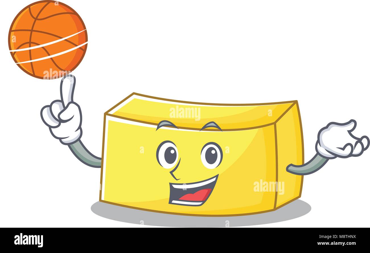 With basketball butter character cartoon style Stock Vector Image & Art