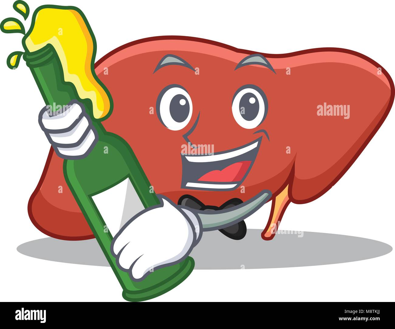 With beer liver mascot cartoon style Stock Vector Image & Art Alamy