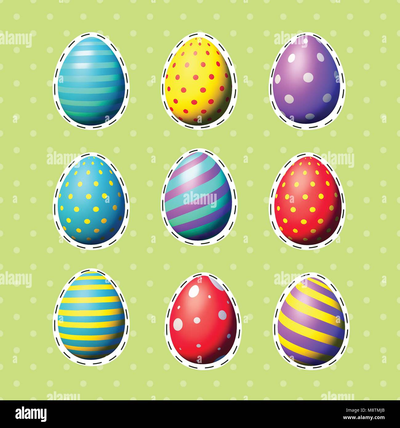 Easter eggs set Stock Vector Image & Art - Alamy