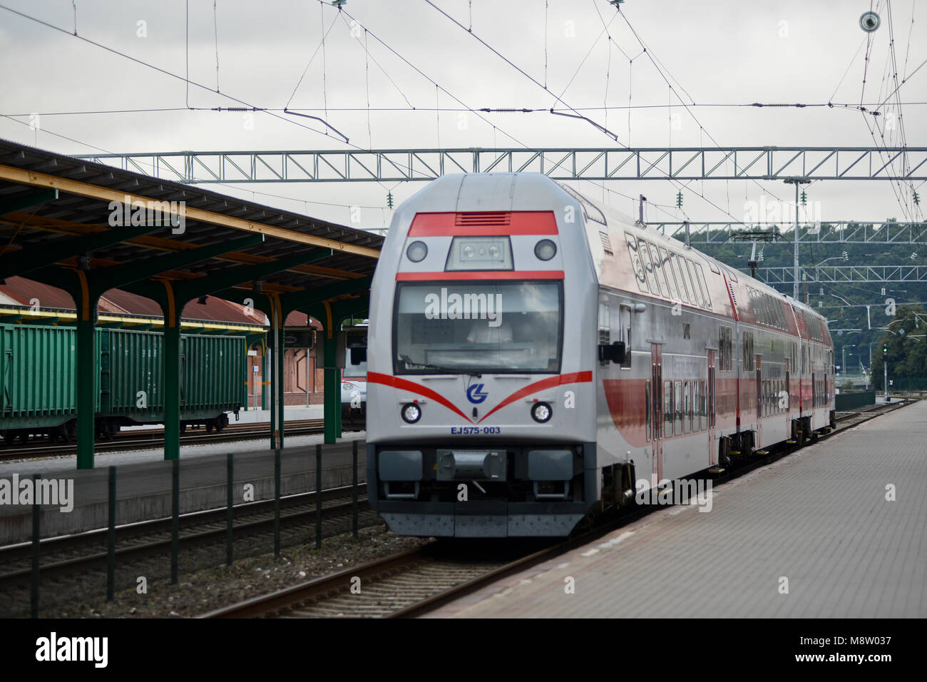 Kaunas train station, Lithuania Stock Photo