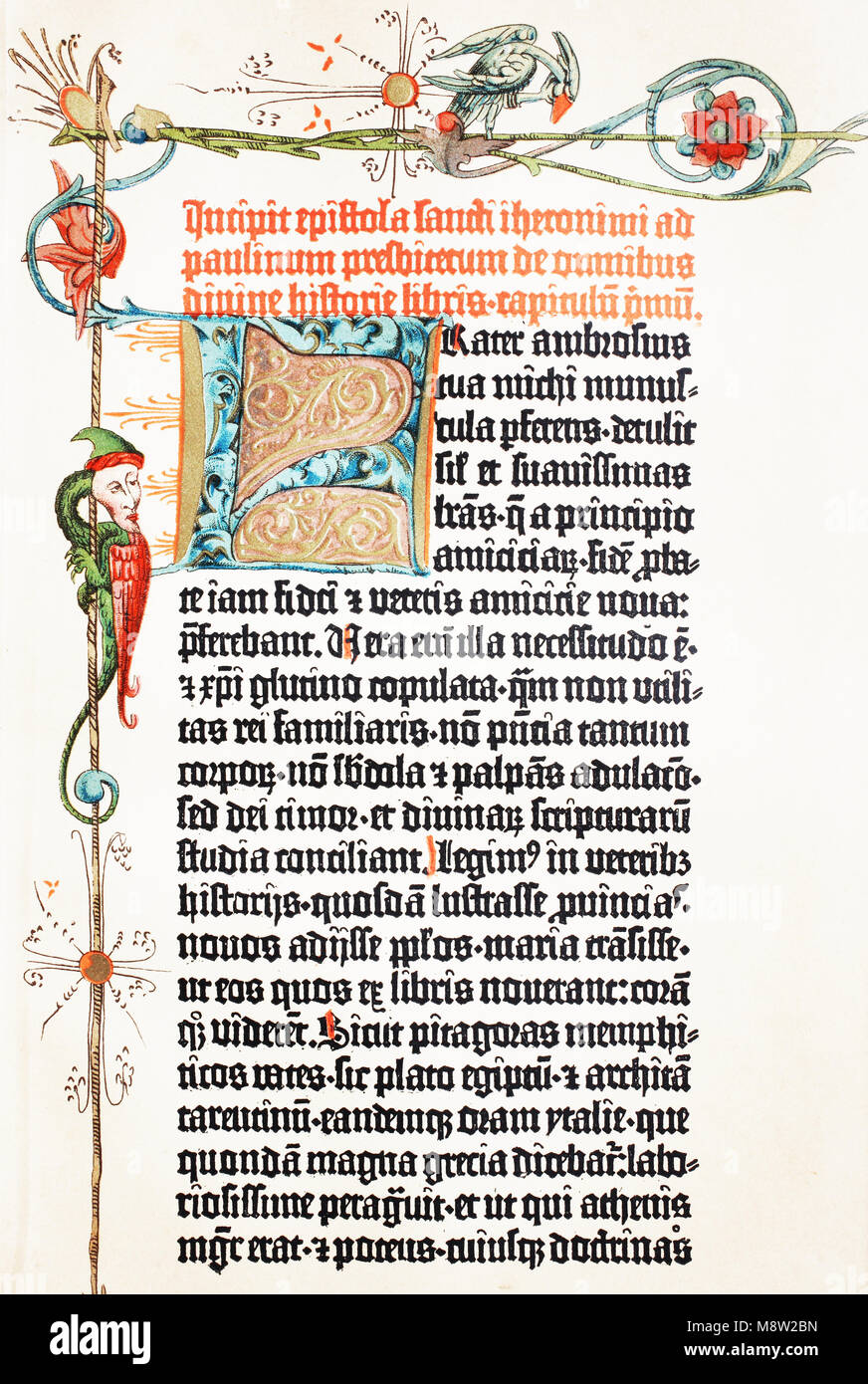 the first page of the Bible translation of Saint Jerome, Eusebius