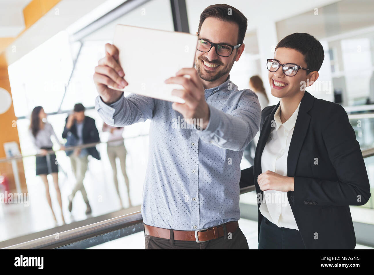 Group of happy business people Stock Photo - Alamy