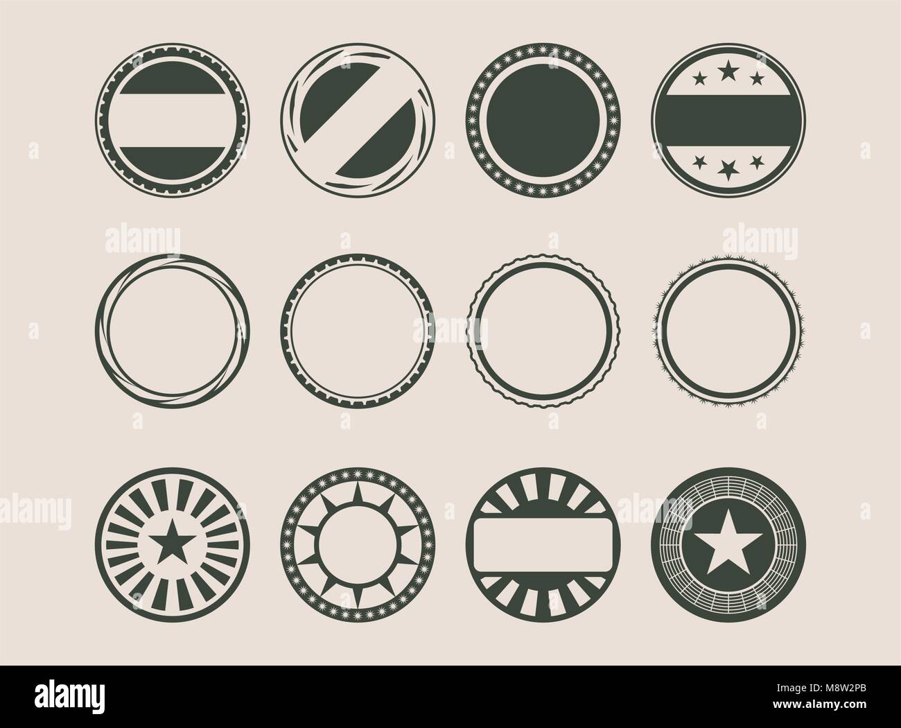 stamps and stickers icons set Stock Vector Image & Art - Alamy