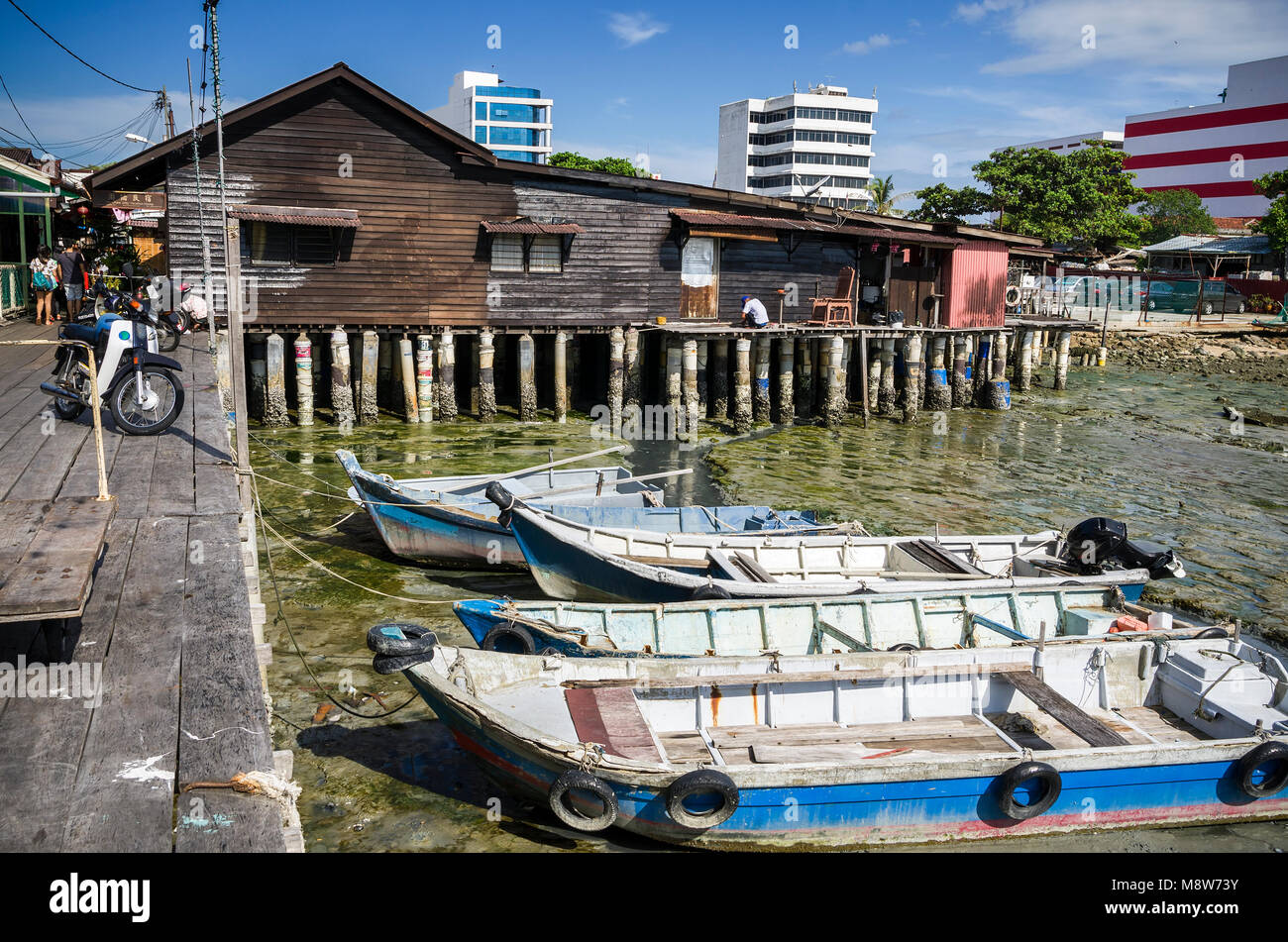 Chew Village Jetty Penang Malaysia Chew Jetty One Of The Clan Jetties In Historic George Town Penang Malaysia Stock Photo Alamy