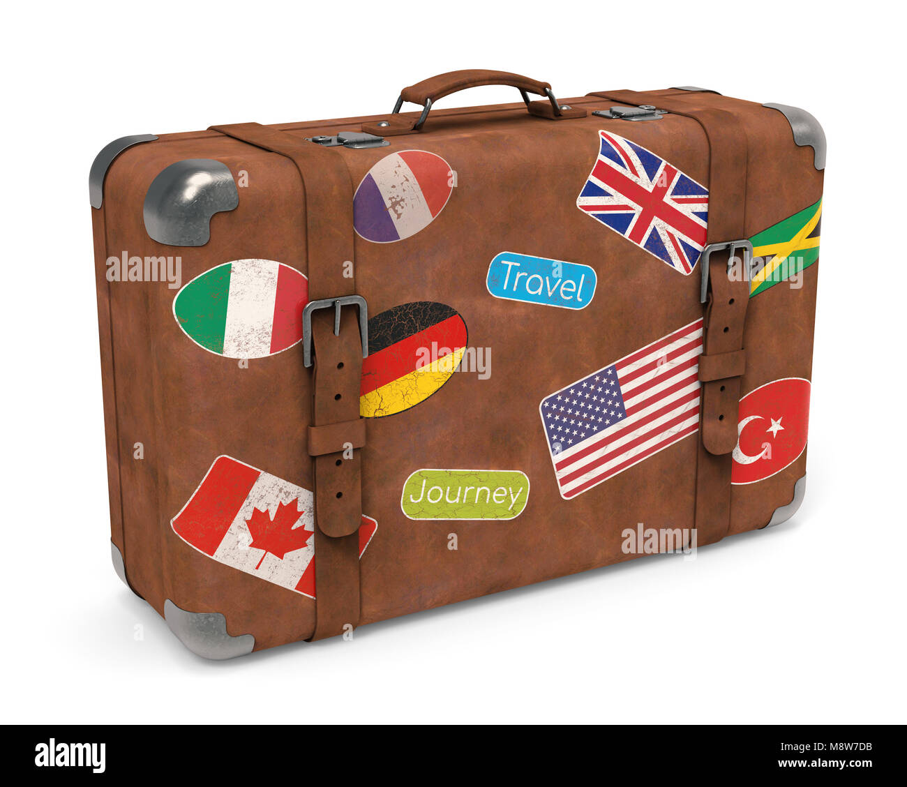 Travel stickers luggage hi-res stock photography and images - Alamy