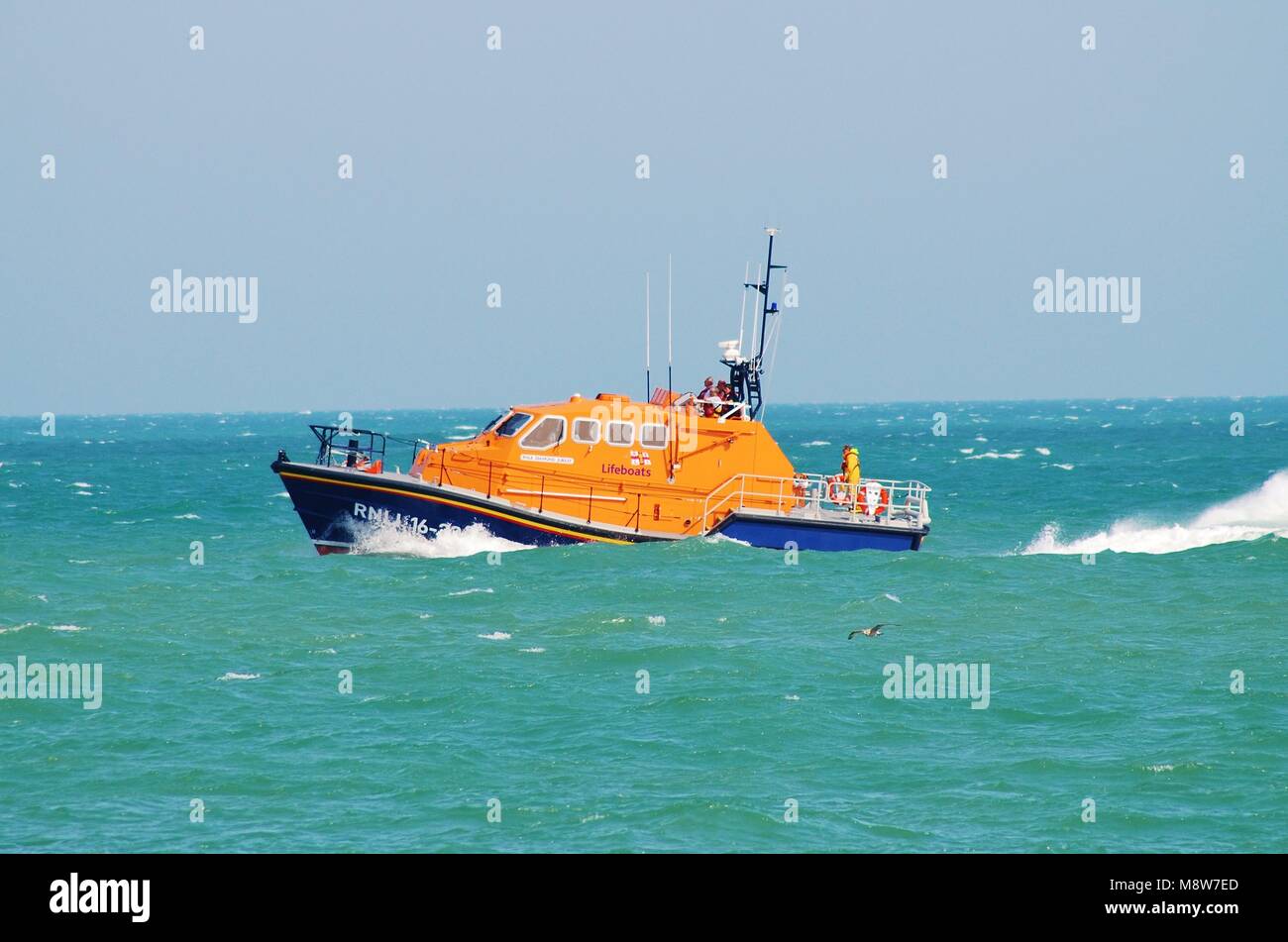 RNLI Eastbourne lifeboat Diamond Jubilee on patrol during the Airbourne