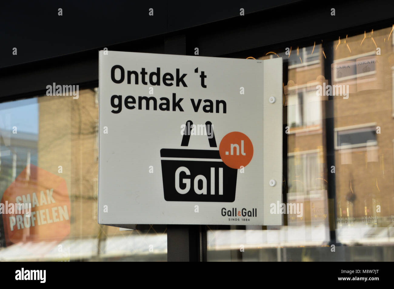 Gall & Gall Liqour Shop Billboard At Amsterdam The Netherlands Stock Photo