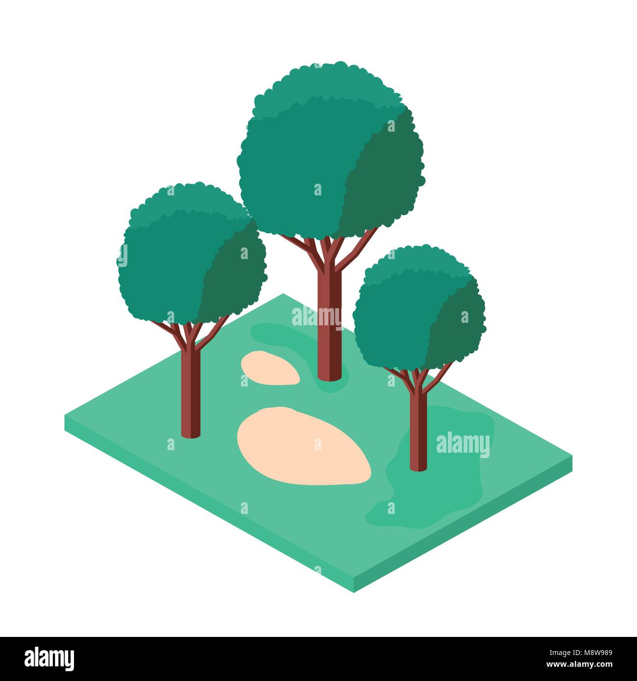 mini forest trees isometric icons Stock Vector Image & Art - Alamy