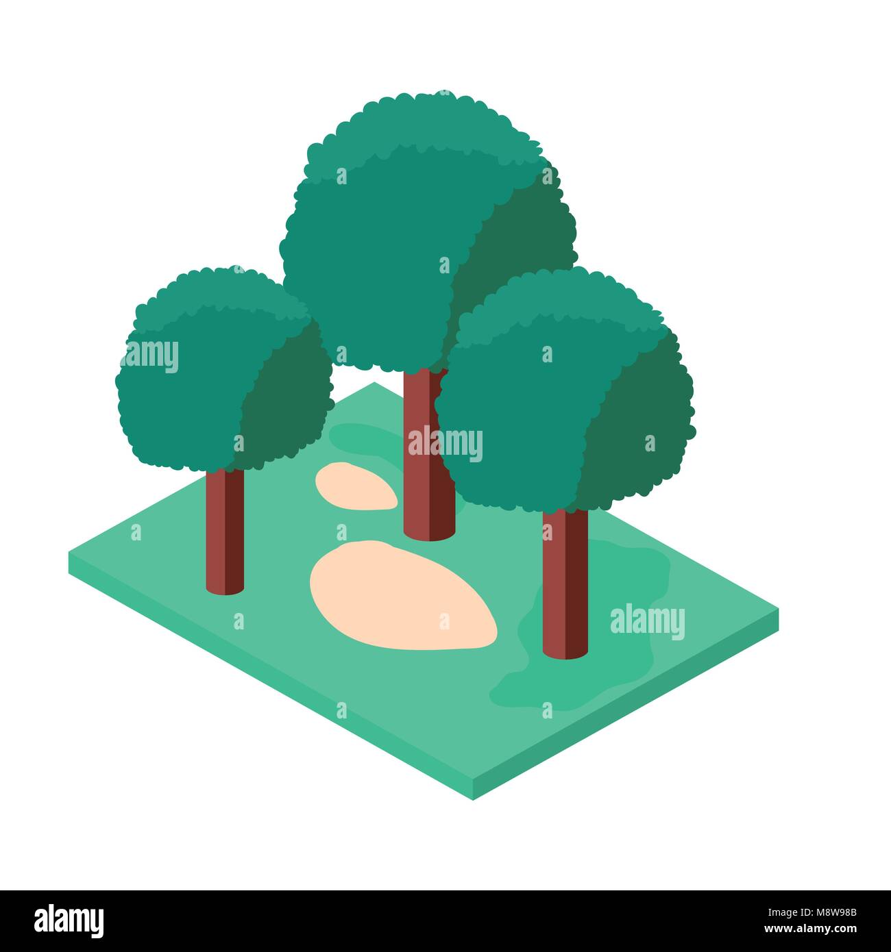 mini forest trees isometric icons Stock Vector Image & Art - Alamy