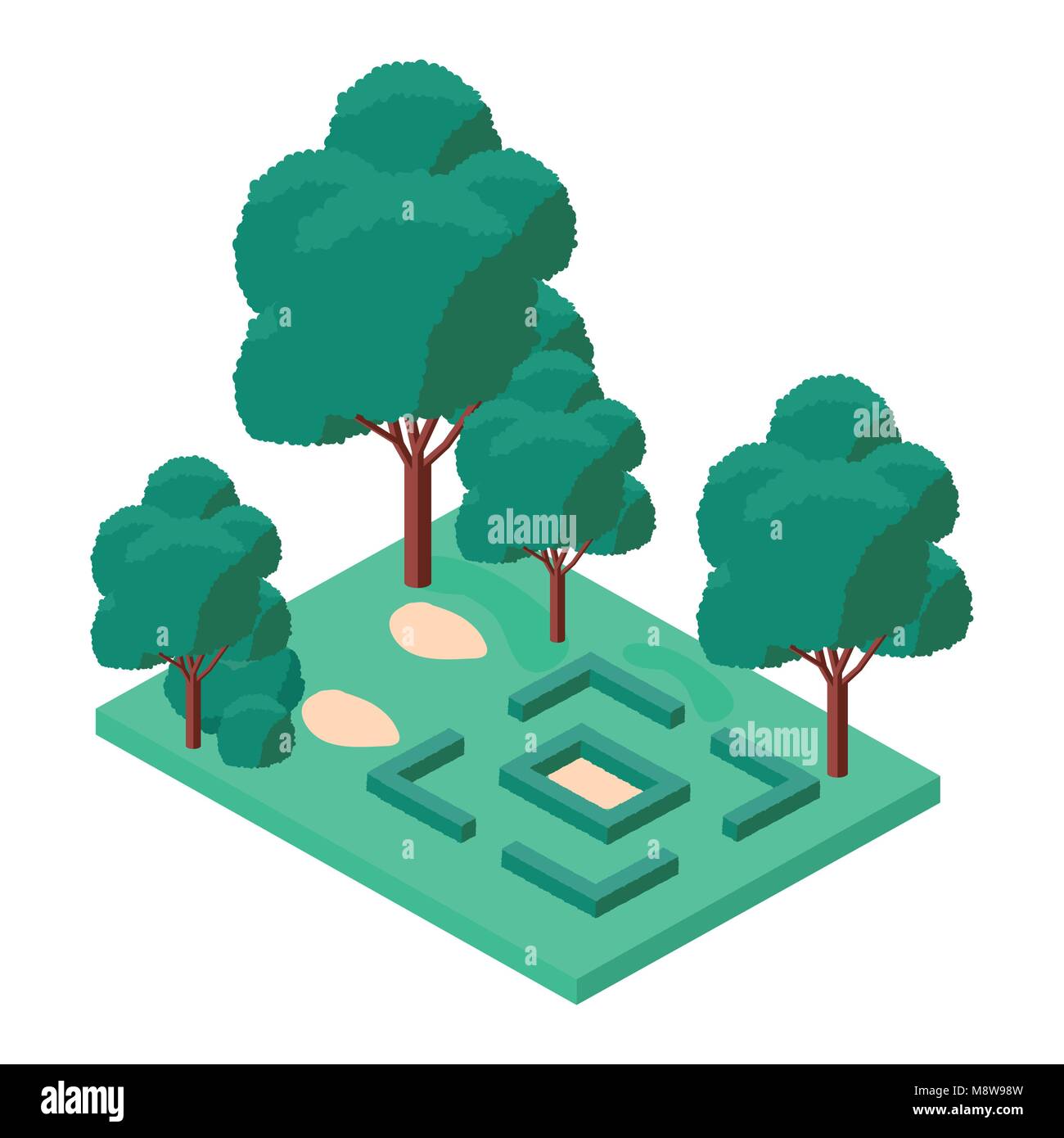 mini forest trees isometric icons Stock Vector Image & Art - Alamy