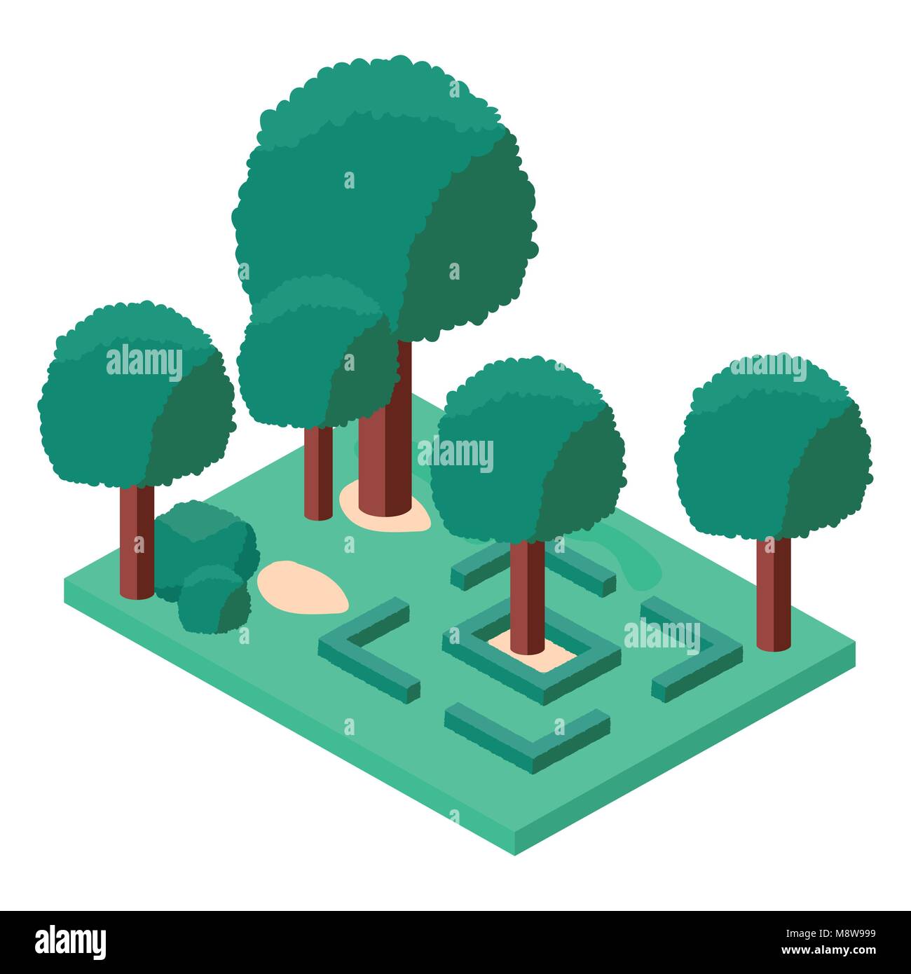 mini forest trees isometric icons Stock Vector Image & Art - Alamy