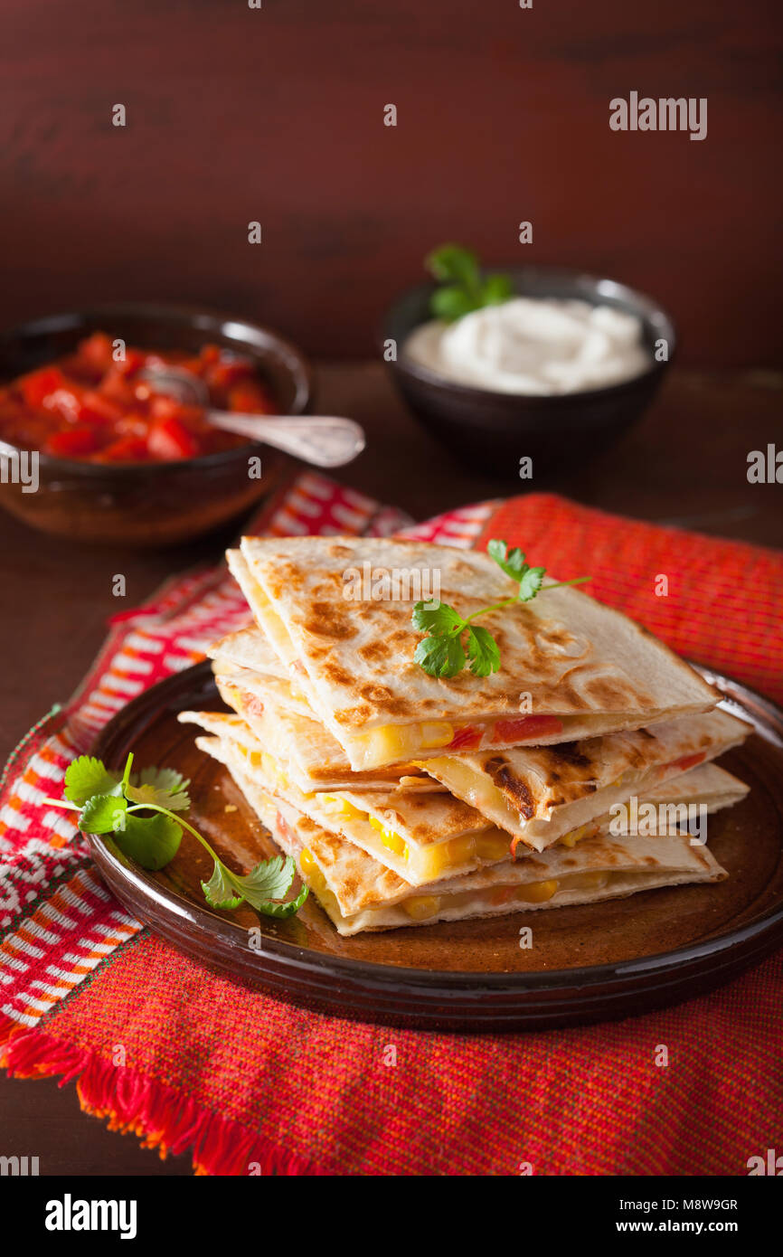mexican quesadilla with tomato corn cheese Stock Photo Alamy