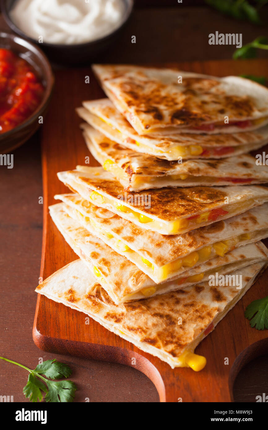 mexican quesadilla with tomato corn cheese Stock Photo Alamy