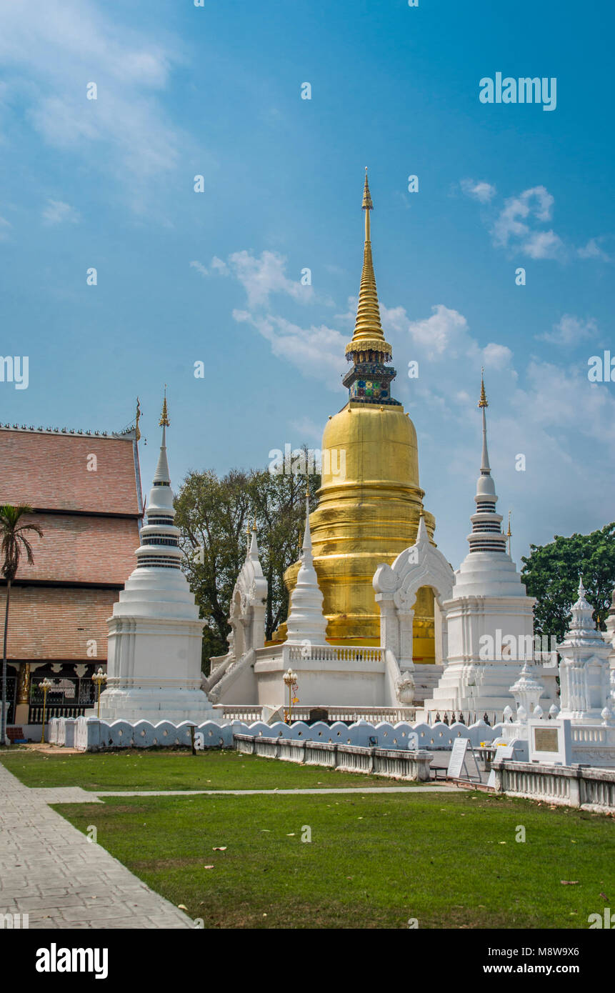Wat Suan Dok Buddhist temple at Chiang Mai,Thailand. Stock Photo