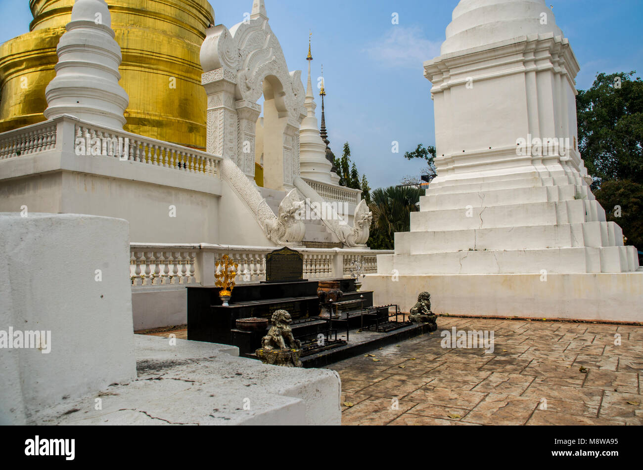 Wat Suan Dok Buddhist temple at Chiang Mai,Thailand. Stock Photo