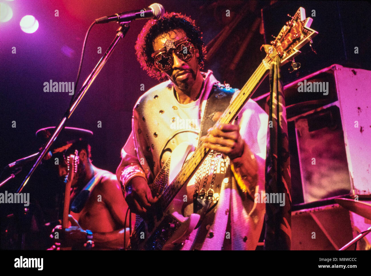 Bootsy Collins in concert, SOBs, NYC September 1990 Stock Photo Alamy