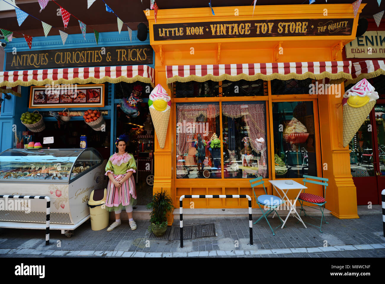 The colorful Little Kook cafe in Monastiriaki in central Athens Stock
